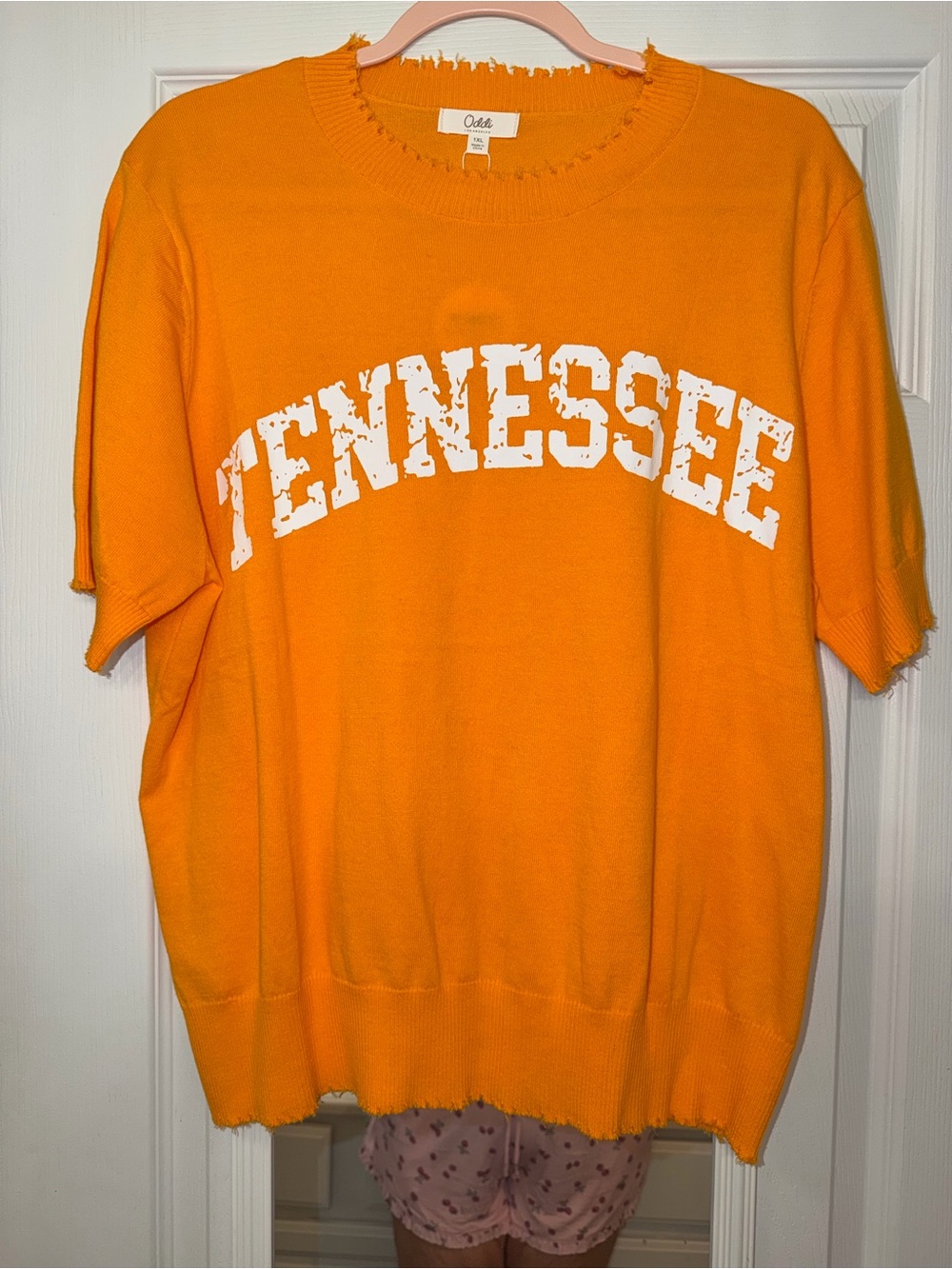 Orange "Tennessee" Short-Sleeve Sweater NWT